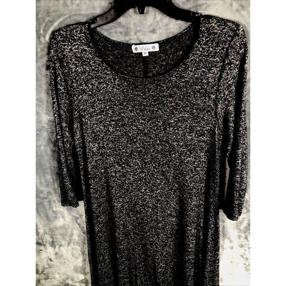 Ellie Wilde Dress  Woman’s Adult Size Medium Black/Gray - Picture 5 of 14